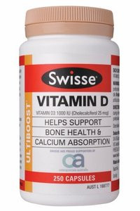 3 PACK OF Swisse Ultiboost Vitamin D 250 Capsules