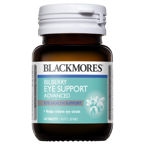 3 PACK OF Blackmores Bilberry Eye Support Advanced 30 Tablets