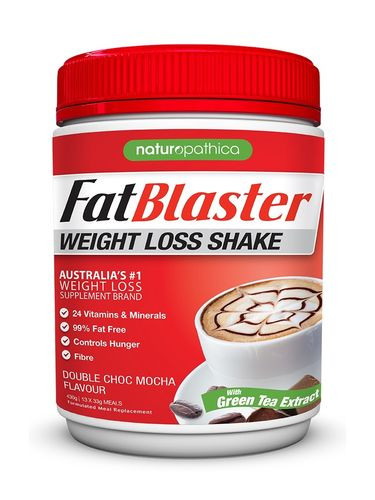 3 PACK OF Naturopathica Fatblaster Weight Loss Shake Double Choc Mocha 430g