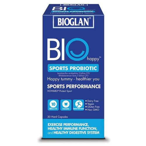 3 PACK OF Bioglan Bio Happy Sports Probiotic 30 Capsules