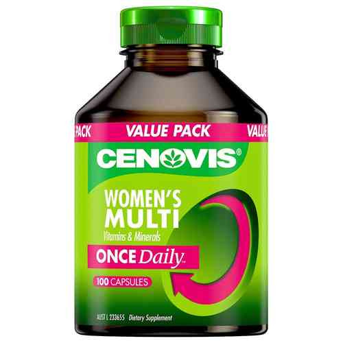 3 PACK OF Cenovis Once Daily Women's Multi Capsules Value Pack 100