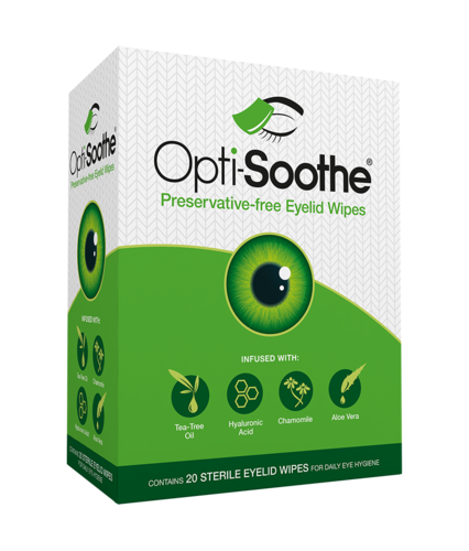 3 PACK OF Opti-Soothe Eyelid Wipes 20 Pack