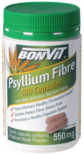 Bonvit Psyllium Fibre 550G Capsules 180