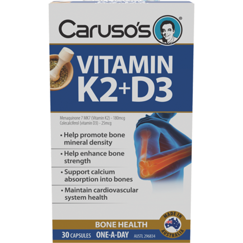 Caruso's Vitamin K2 + D3 30 Capsules