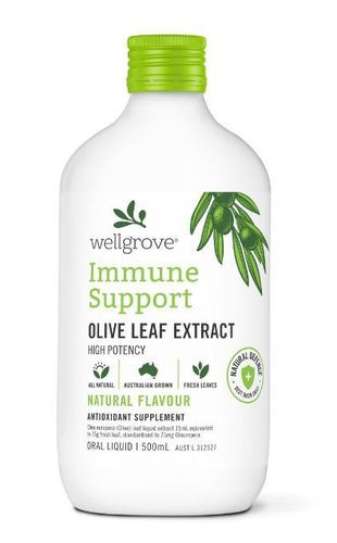 Wellgrove Immune Support Olive Leaf Extract Natural 500ml