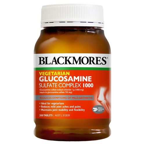 Blackmores Vegetarian Glucosamine Sulfate Complex 1000mg 200 Tablets