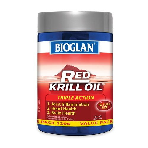 Bioglan Red Krill Oil Double Strength 500mg 120 Capsules