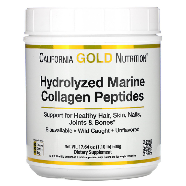 California Gold Nutrition, Hydrolyzed Marine Collagen Peptides, Unflavored, 17.64 oz (500 g),California Gold Nutrition, Hydrolyzed Marine Collagen Peptides, Unflavored, 17.64 oz (500 g)
