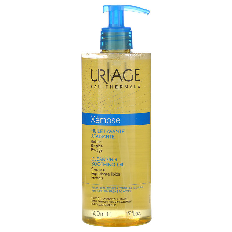Uriage, Xemose, Cleansing Soothing Oil, Fragrance-Free, 17 fl oz (500 ml),Uriage, Xemose, Cleansing Soothing Oil, Fragrance-Free, 17 fl oz (500 ml)