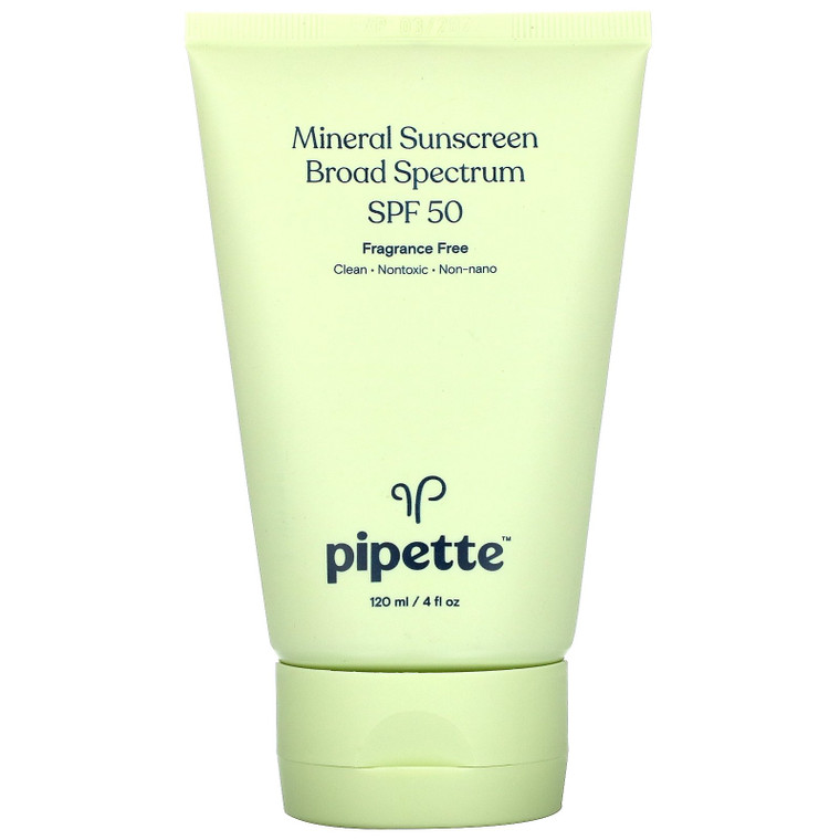 Pipette, Mineral Sunscreen Broad Spectrum, SPF 50, 4 fl oz (120 ml),Pipette, Mineral Sunscreen Broad Spectrum, SPF 50, 4 fl oz (120 ml)
