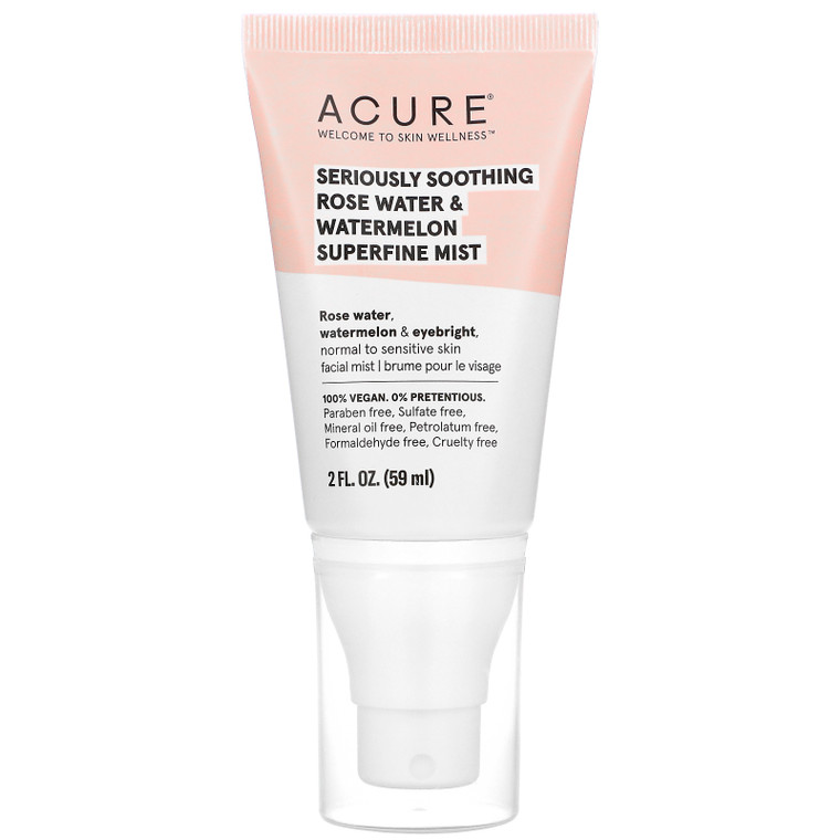 Acure, Seriously Soothing, Rose Water & Watermelon Superfine Mist, 2 fl oz (59 ml),Acure, Seriously Soothing, Rose Water & Watermelon Superfine Mist, 2 fl oz (59 ml)