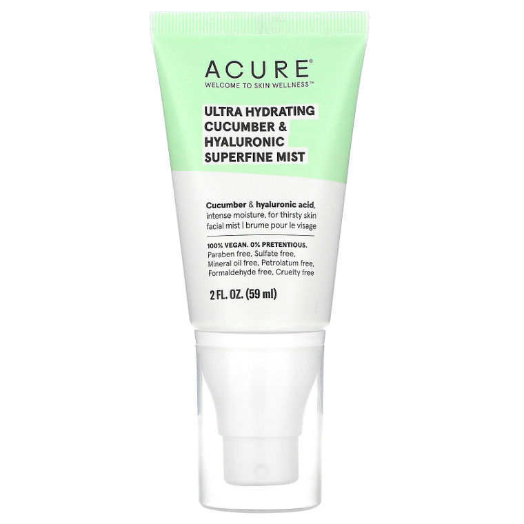 Acure, Ultra Hydrating, Cucumber & Hyaluronic Superfine Mist, 2 fl oz (59 ml),Acure, Ultra Hydrating, Cucumber & Hyaluronic Superfine Mist, 2 fl oz (59 ml)