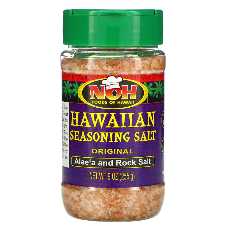 3 PACK OF NOH Foods of Hawaii, Hawaiian Seasoning Salt, Original, 9 oz (255 g),NOH Foods of Hawaii, Hawaiian Seasoning Salt, Original, 9 oz (255 g)