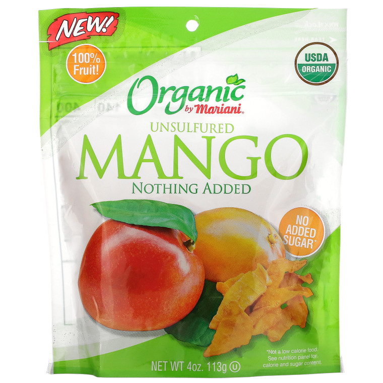 3 PACK OF Mariani Dried Fruit, Organic Unsulfured Mango, 4 oz (113 g),Mariani Dried Fruit, Organic Unsulfured Mango, 4 oz (113 g)