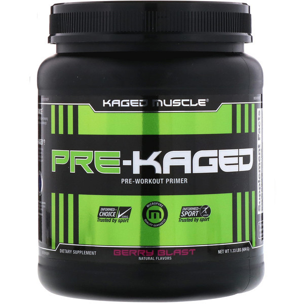 Kaged Muscle, Pre-Kaged, Pre-Workout Primer, Berry Blast, 1.33 lb (604 g)