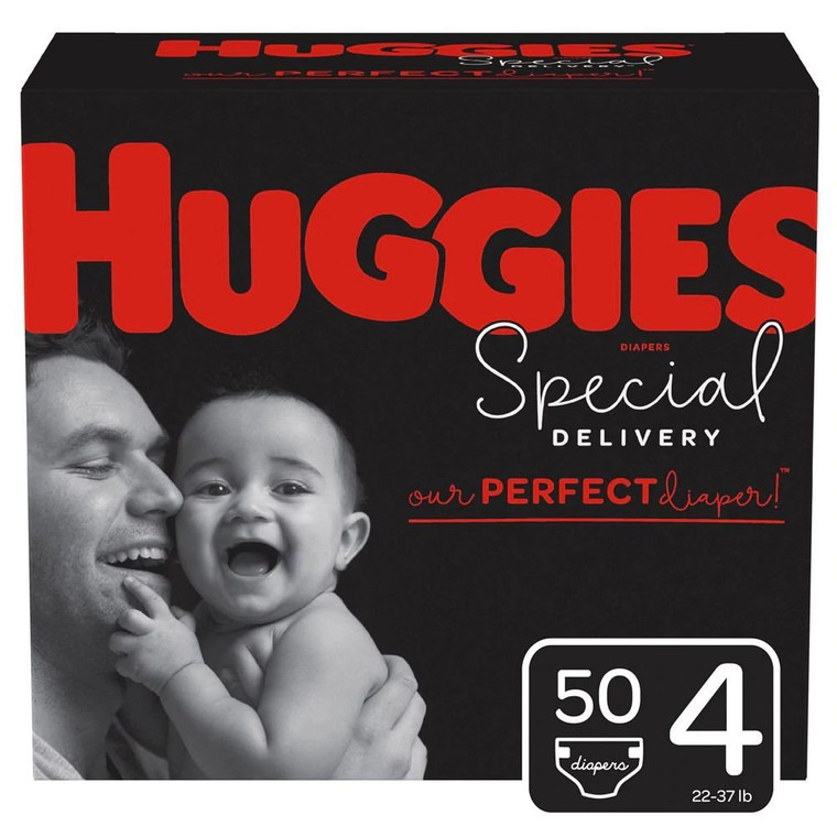 Huggies Special Delivery Baby Diapers Hypoallergenic Size 4 Giga Jr Pack -- 50 Diapers