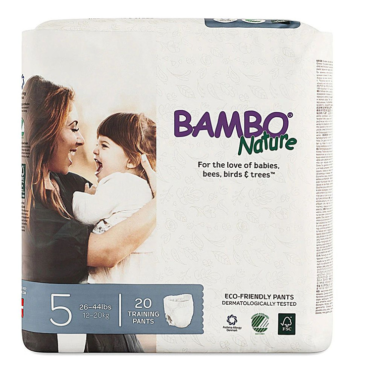 Bambo Nature Training Pants Stage 5 - 26 to 44 lbs -- 20 Diapers