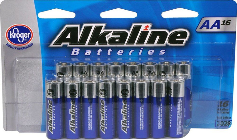 Kroger Alkaline AA Batteries -- 16 Batteries