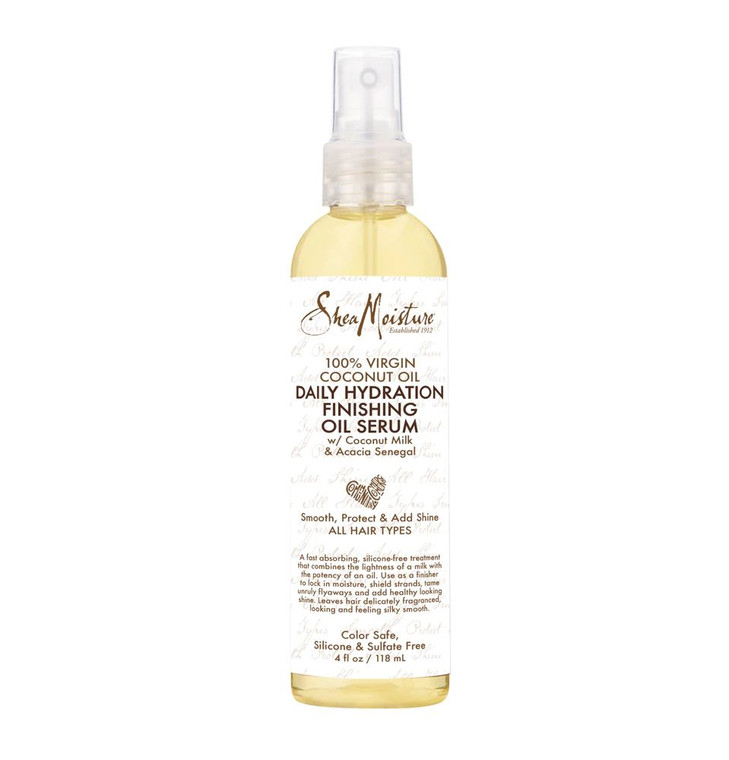 SheaMoisture 100% Virgin Coconut Oil Daily Hydration Finishing Oil Serum -- 4 fl oz