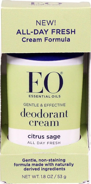 3 PACK of EO Deodorant Cream Citrus Sage -- 1.8 oz