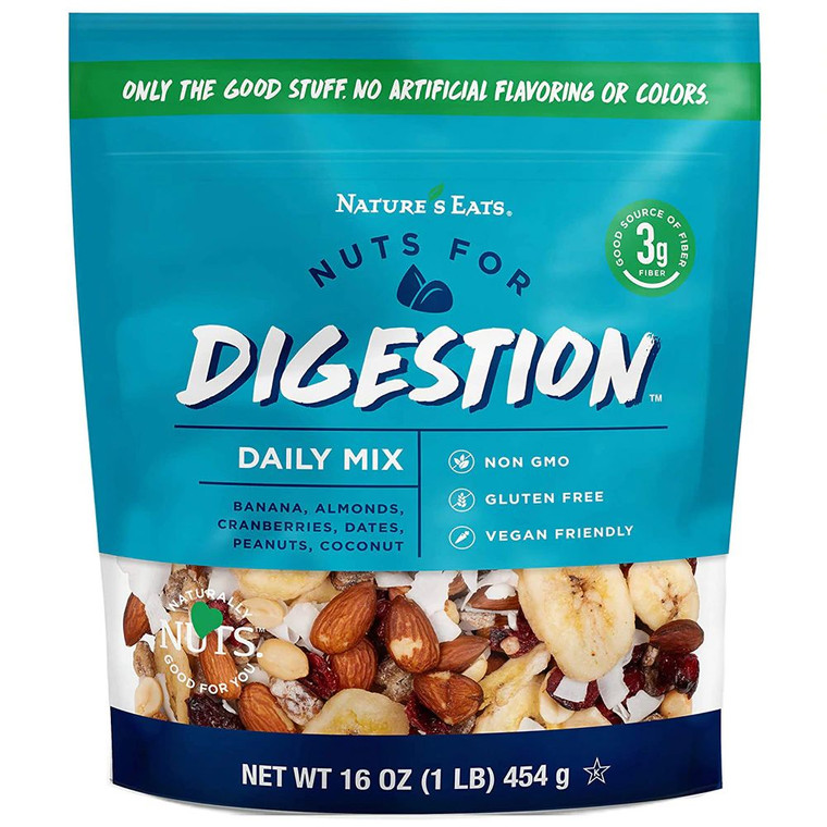 3 PACK of Natures Eats Nuts for Digestion Daily Trail Mix -- 16 oz