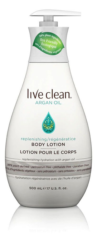 3 PACK of Live Clean Argan Oil Replenishing Body Lotion -- 17 fl oz