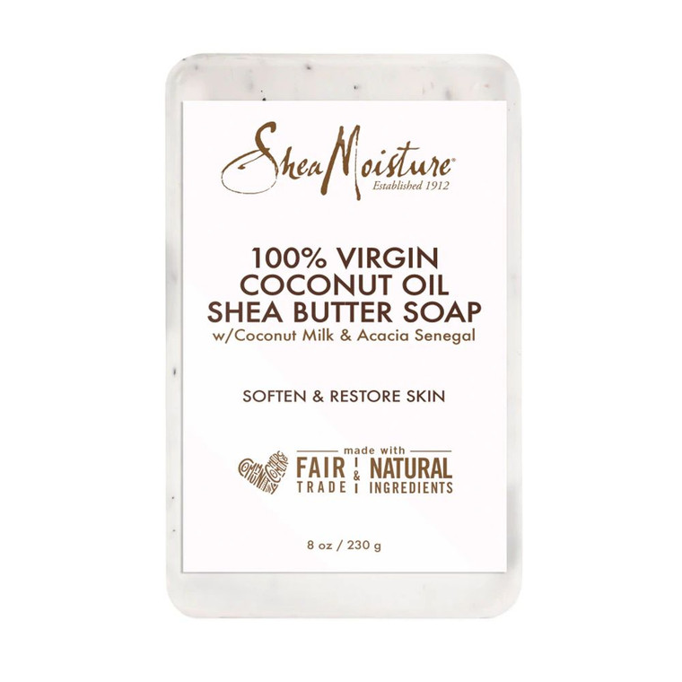 3 PACK OF SheaMoisture, 100% Virgin Coconut Oil Shea Butter Soap, 8 oz (230 g),SheaMoisture, 100% Virgin Coconut Oil Shea Butter Soap, 8 oz (230 g)