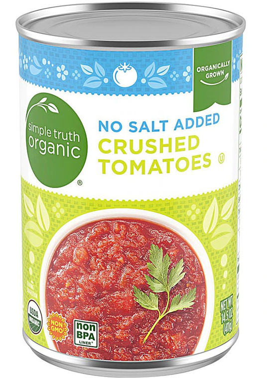 3 PACK of Simple Truth Organic Crushed Tomatoes No Salt Added -- 14.5 oz