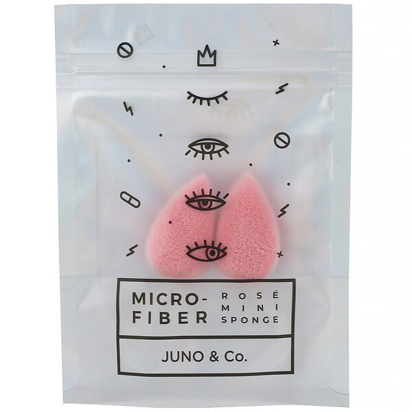 3 PACK OF Juno & Co., Microfiber Mini Sponge, Rose, 2 Count