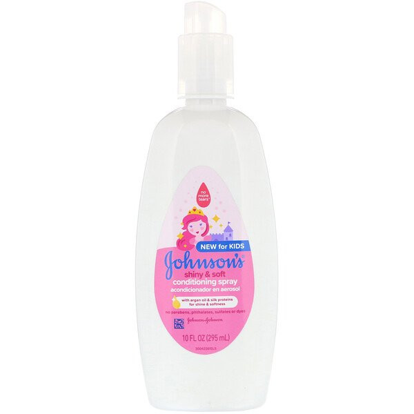 3 PACK OF Johnson & Johnson, Kids, Shiny & Soft, Conditioning Spray, 10 fl oz (295 ml)