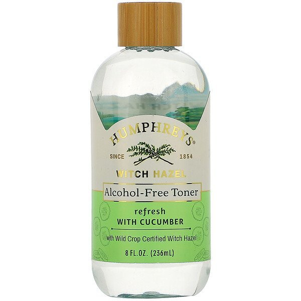 Humphreys, Witch Hazel, Alcohol Free Toner with Cucumber, Refresh, 8 fl oz (236 ml)