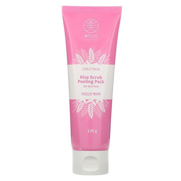 Crazy Skin, Rice Scrub Peeling Pack, 130 g