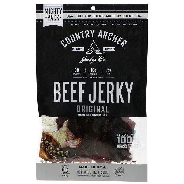Country Archer Jerky, Beef Jerky, Original, 7 oz (198 g)