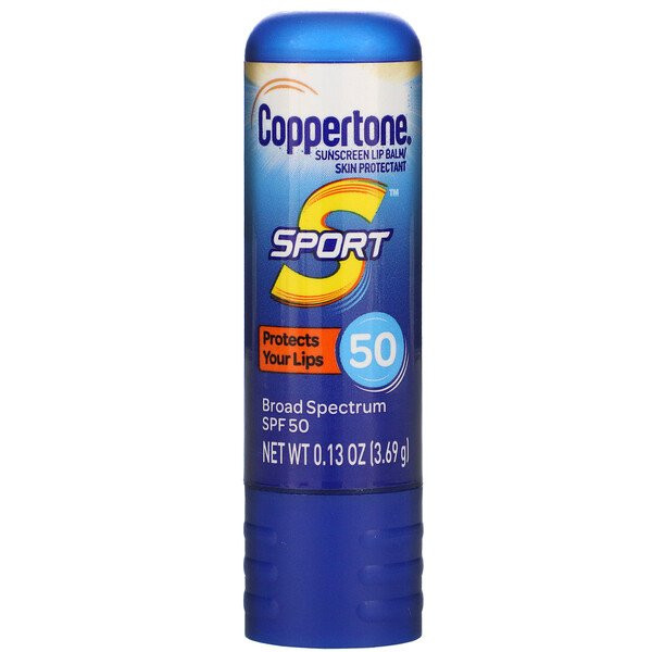 3 PACK OF Coppertone, Sport, Sunscreen Lip Balm, SPF 50,  0.13 oz (3.69 g)
