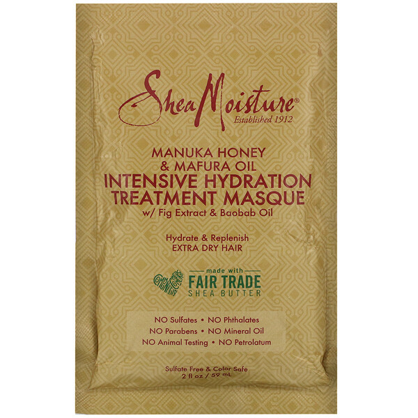 3 PACK OF SheaMoisture, Manuka Honey & Mafura Oil Intensive Hydration Treatment Masque, 2 fl oz (59 ml)