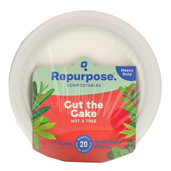 3 PACK OF Repurpose, Heavy Duty, 6" Plates, 20 Count
