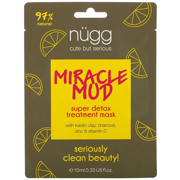 3 PACK OF Nugg, Miracle Mud, Super Detox Treatment Mask, 0.33 fl oz (10 ml)