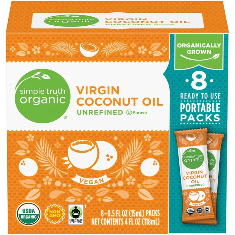 Simple Truth Organic Unrefined Cold Pressed Virgin Oil Coconut -- 8 Packs