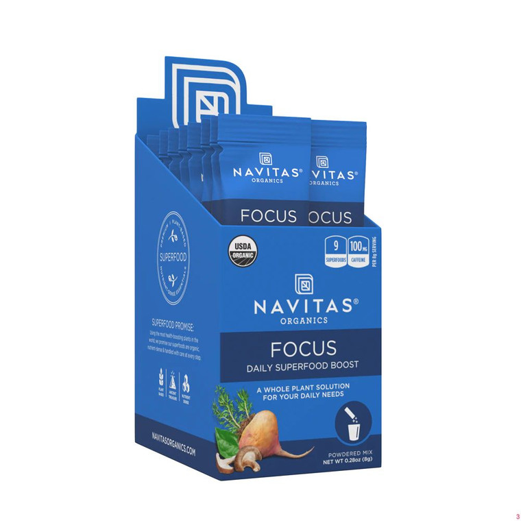 Navitas Organics Focus Daily Superfood Boost -- 15 Sticks
