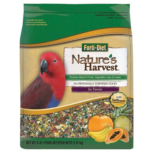 Kaytee Forti-Diet Natures Harvest Nutritionally Fortified Food For Parrots -- 4 lb
