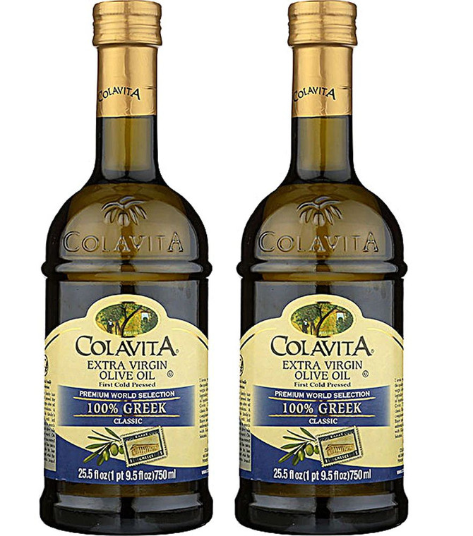 Colavita 100% Greek Extra Virgin Olive Oil -- 25.5 fl oz Each / Pack of 2