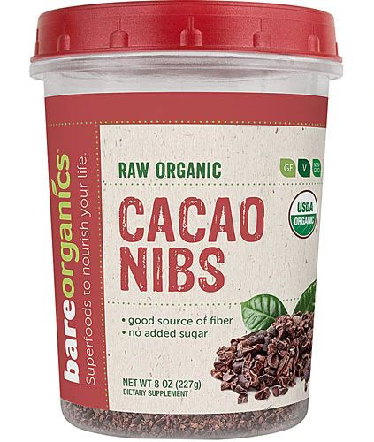 BareOrganics Nibs Raw Cacao -- 8 oz