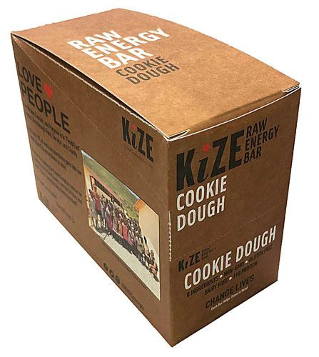 Kize Raw Energy Bar 11g Protein Gluten Free Cookie Dough -- 10 Bars
