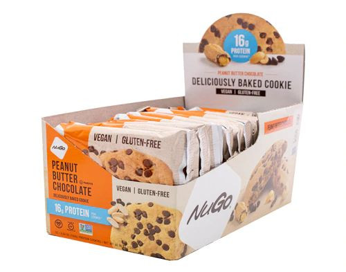 NuGo Nutrition Protein Cookies Peanut Butter Chocolate -- 12 Cookies