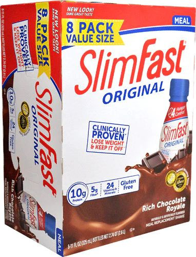 SlimFast Original RTD Meal Replacement Shake Rich Chocolate Royale -- 8 Bottles