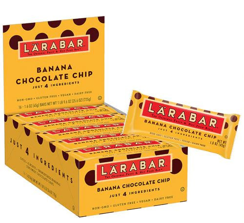 Larabar Fruit & Nut Food Bar Gluten Free Banana Chocolate Chip -- 16 Bars