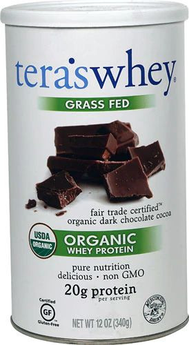 Teras Whey Grass Fed Organic Whey Protein Dark Chocolate Cocoa -- 12 oz