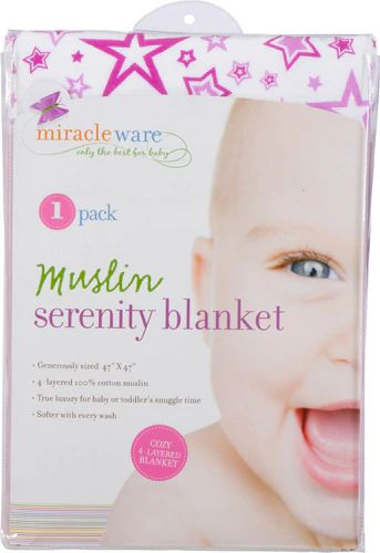MiracleWare Radiant Orchid Stars Muslin Serenity Blanket -- 1 Piece