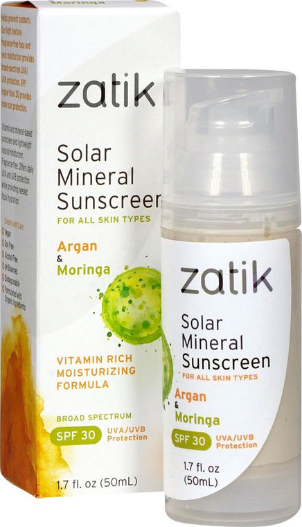 Zatik Solar Mineral Sunscreen SPF 30 -- 1.7 fl oz