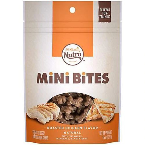 3 PACK of Nutro Mini Bites Dog Treats Roasted Chicken -- 4.5 oz